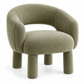 Silla con respaldo de contorno redondeado, verde