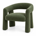 Silla con respaldo de contorno redondeado, verde